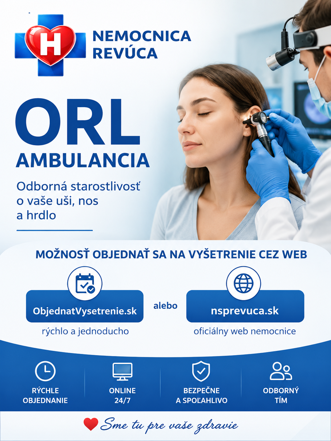 ORL ambulancia – oznam